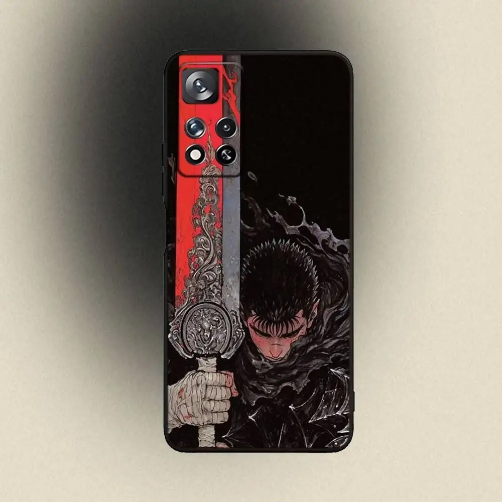 حافظة هاتف أنيمي B-Berserk Guts لهاتف سامسونج جالاكسي A 91,80,73,72,53,52,51,22,5G,Plus,J,Note غطاء أسود ناعم