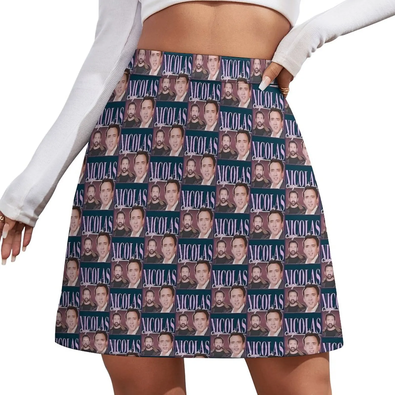 

Nicolas Cage Funny Meme Skirt Street Fashion Casual Skirts Womens Cute Mini Skirt Design Skort Clothes Birthday Gift