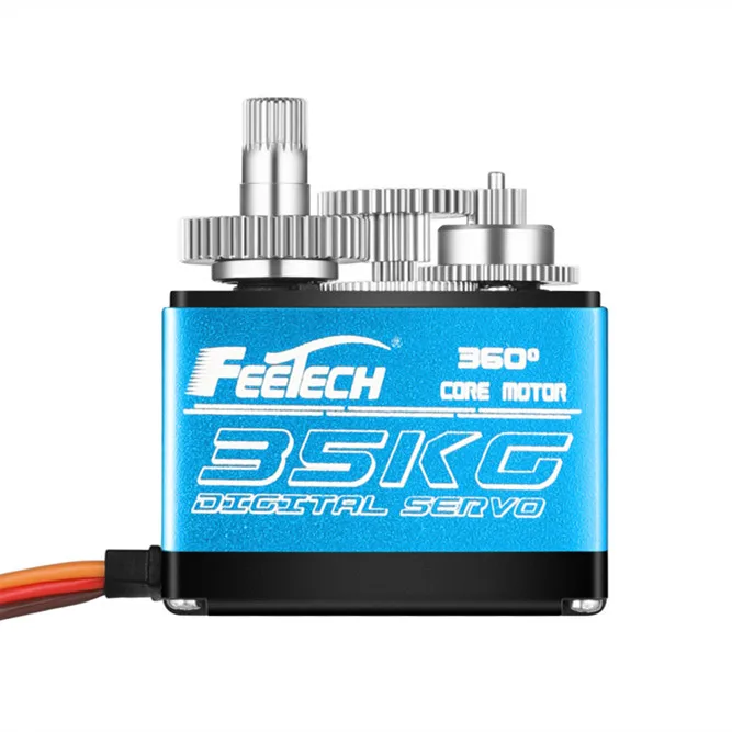 FEETECH FT6335M 대형 각도 PWM 35kg cm 멀티 턴 서보 비연속 회전 0-360도 제어 가능 자동차 로봇 장난감 기어