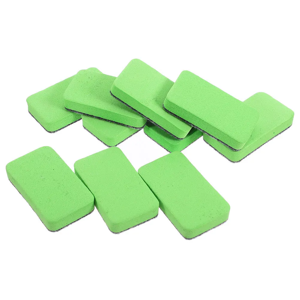 

50Pcs Mini Whiteboard Eraser Green Felt Material Small Dry Eraser for Classroom Office Home Use Teacher Supplies