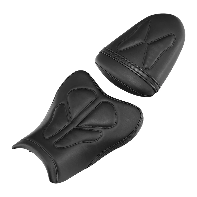 Motorcycle Front & Rear Driver Passenger Pillion Seat Cushion For Suzuki GSXR1000 GSX-R1000 07-08 2007-2008