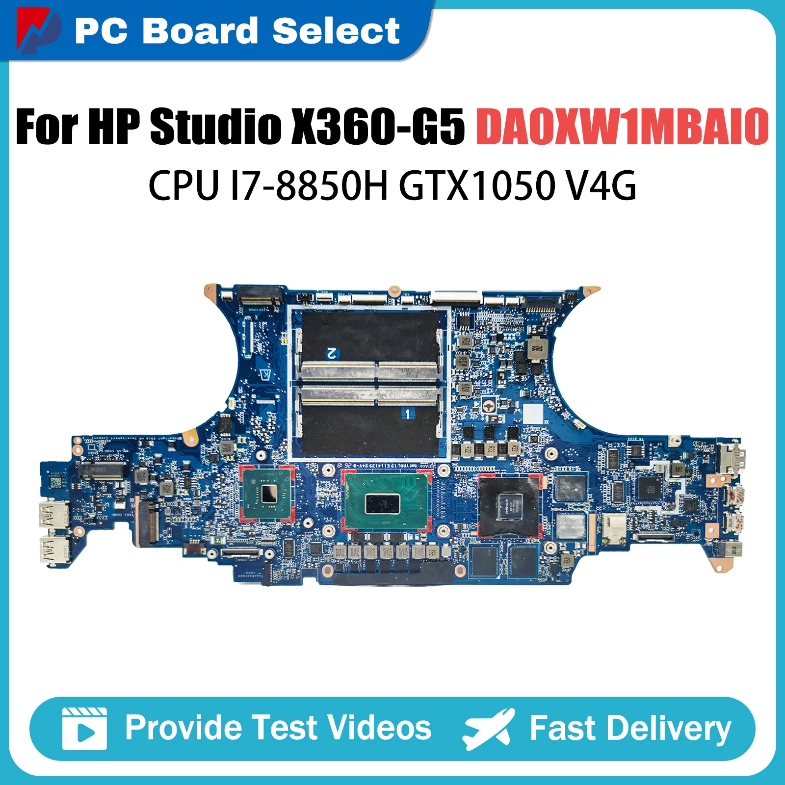 

Mainboard FOR HP ZBook Studio G5 Laptop Motherboar With I7-8850H GTX1050 V4G DA0XW1MBAI0 L33161-001 L33161-601