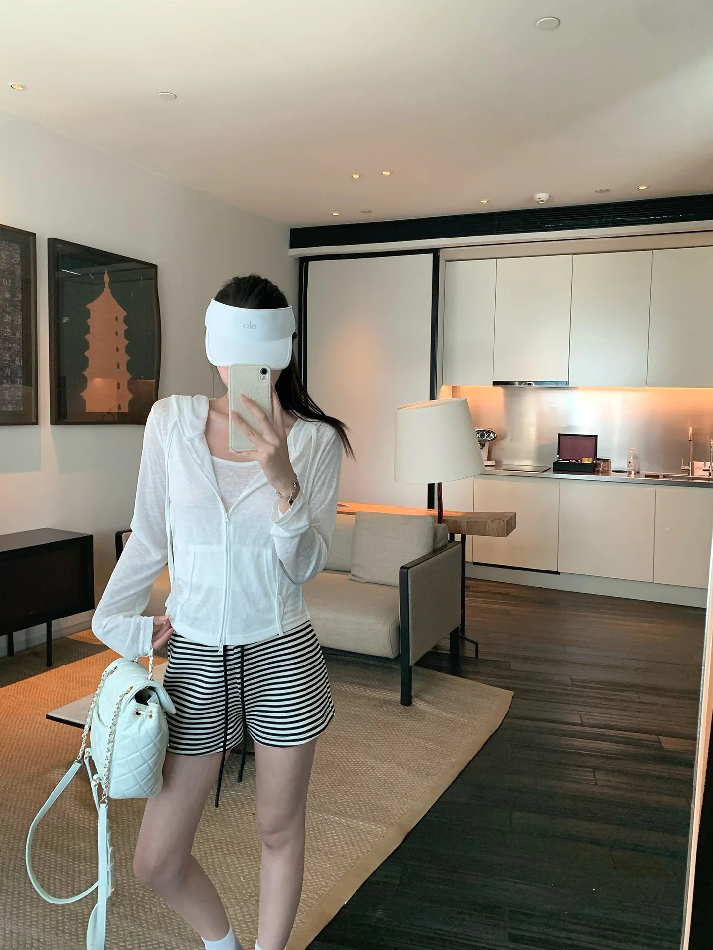 

Женские летние брюки с высокой талией и широкими штанинами, в полоску, повседневные, спортивные, утягивающие, Lin2 Superb Proportion