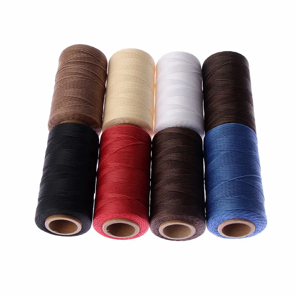 150D 260M/Roll Crafts Jewelry Cords Line Leather Tool Sewing String Waxed Thread Stitching Cord