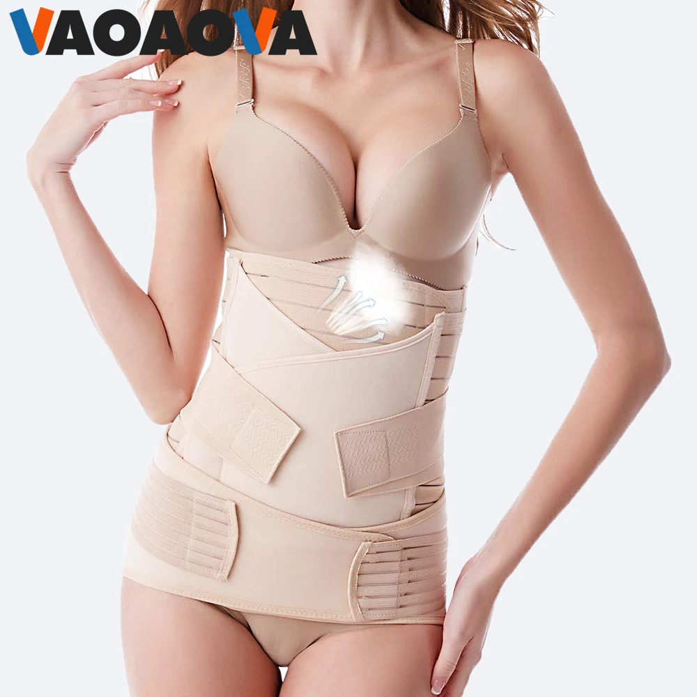 

1Set 3 in 1 Postpartum Support Recovery Abdominal Wrap / Pelvic Girdle Body Shaping Postpartum Shapewear Breathable Waist Belt