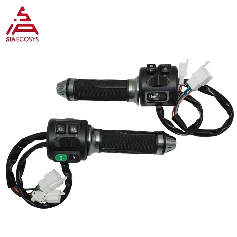 SiAECOSYS-acelerador Z6 con interruptor combinado para bicicleta, acelerador para e-scooter, con función de estacionamiento, almacén de EE. UU.