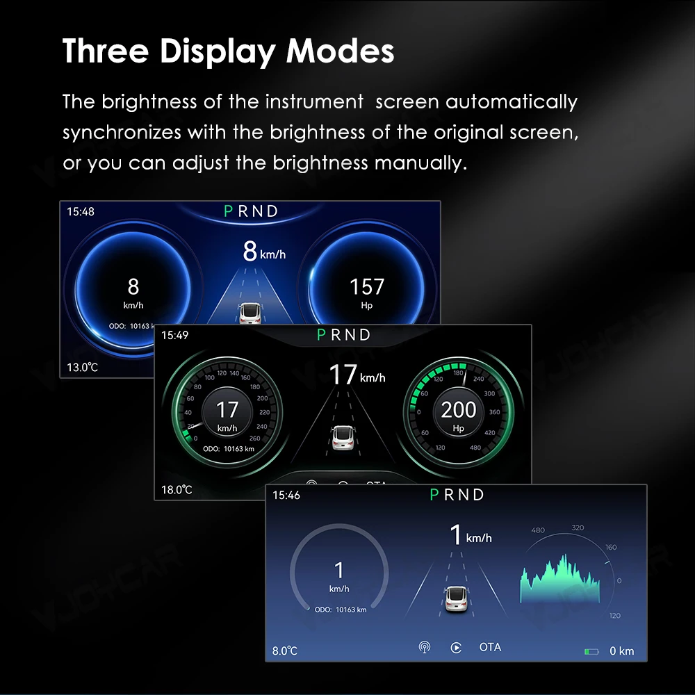 New 6.25inch Performance Cluster Model Y 3 Display Dashboard Support CarPlay Android Auto Autopilot Optional Front Camera