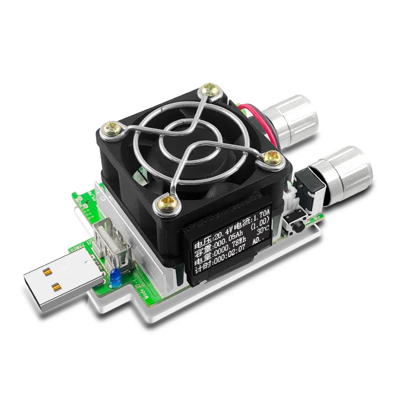 USB Intelligent Adjustable Constant Current Electronic Load Tester Mobile Power Ageing Discharge Device for Cable Testing