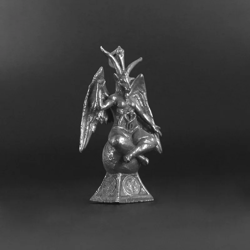 Retro รูปปั้นแพะทองแดง Mini Figurine ซาตานปีศาจชุดโต๊ะตกแต่งห้องเกมหมากรุกชิ้น Miniatures ของขวัญ