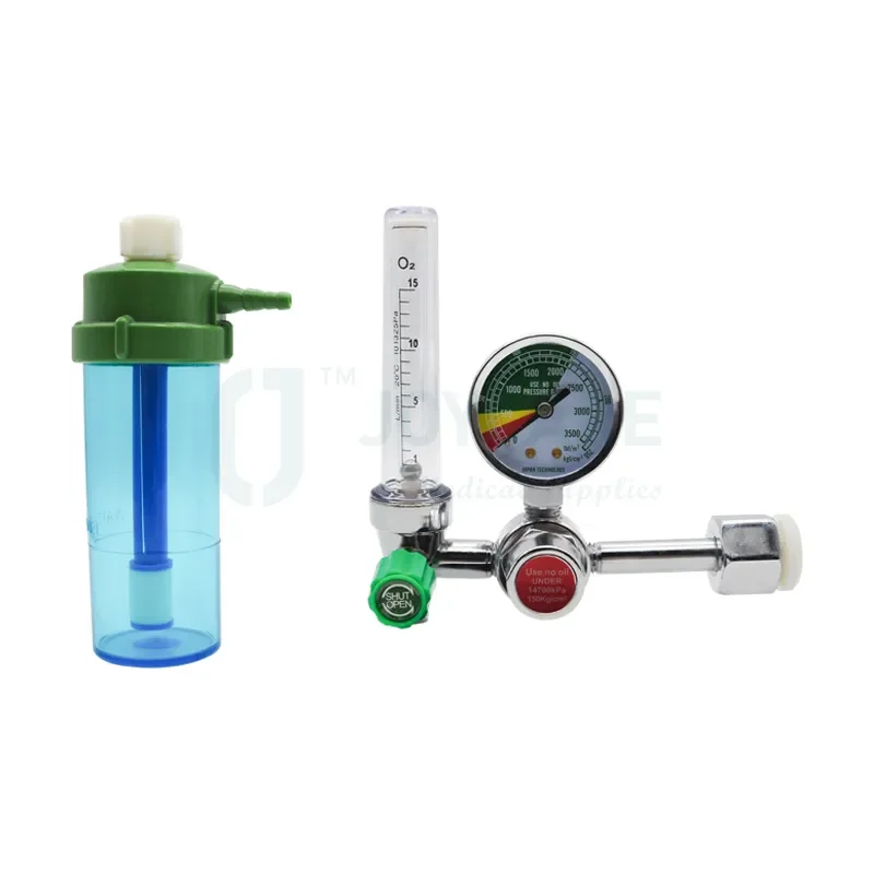 CE OZONE 1-15L/min 4 Grade Accuracy Medical Cylinder Brass Gas Pressure G5 Male Female Oxygen Flowmeter Regulator