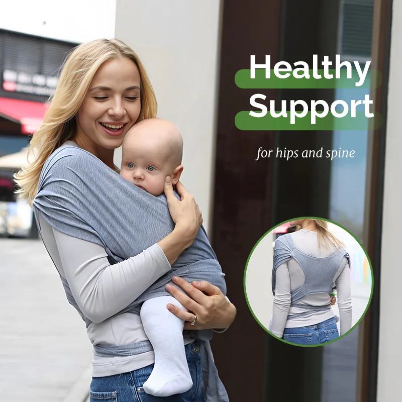 PANGDUBE Ergonomic Baby Wrap Sling Carrier Soft Cotton Kangaroo Sling for Newborns to 36 Months Comfortable Front Baby Carrier