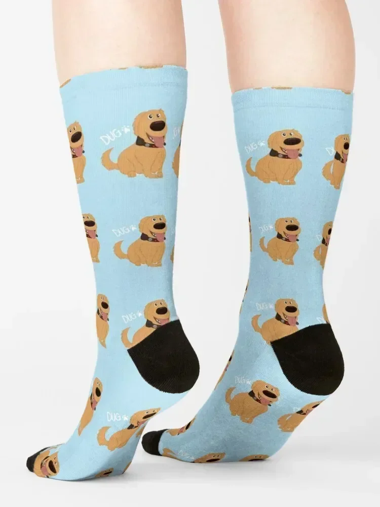 Dug the Dog WITH TEXT Socks Sports christmas gifts Man Socks Women's