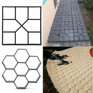 Reusable Path Mold Creator Garden, Manual Cement Paving, Stone Road Brick, Concrete Molds Walk Way, DIY 10 Main Sales Mold for Concrete - №8
