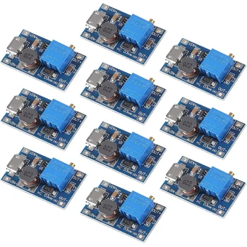 מודול MT3608 מתכוונן למעלה מתח רגולטור מיקרו USB Type-c תקע 2V-24V ל-5V-28V 2A Step-Up DC-DC Boost Converter