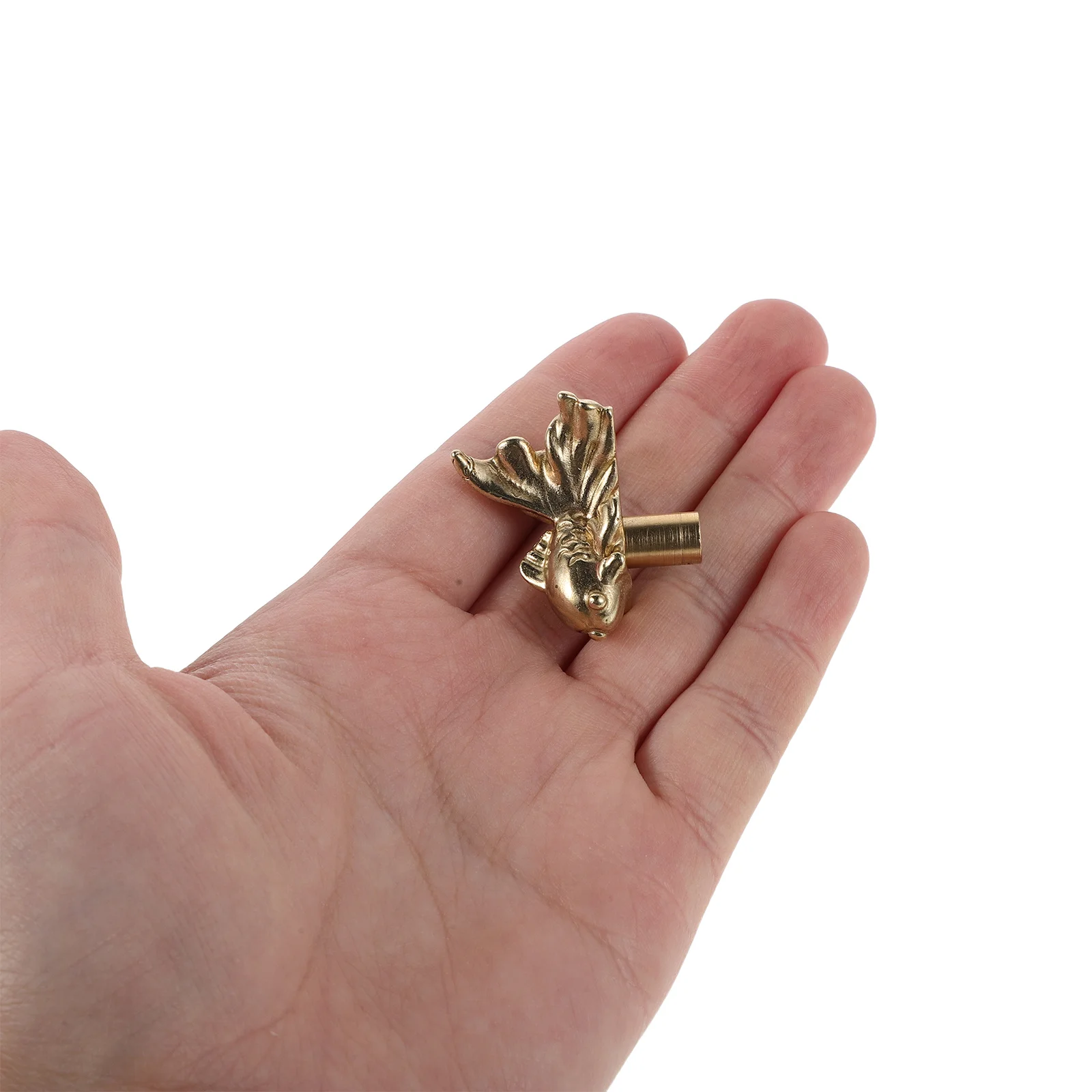 

2Pcs Solid Brass Fish Cabinet Pulls Comfort Grip Design Easy Installation for Dresser Drawers Furniture Home Decor