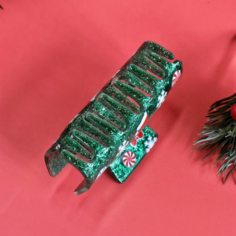 1 set di copricapo natalizio in acrilico 8cm capelli medi artiglio regalo di festa abito natalizio regalo capelli spessi capelli sottili uso