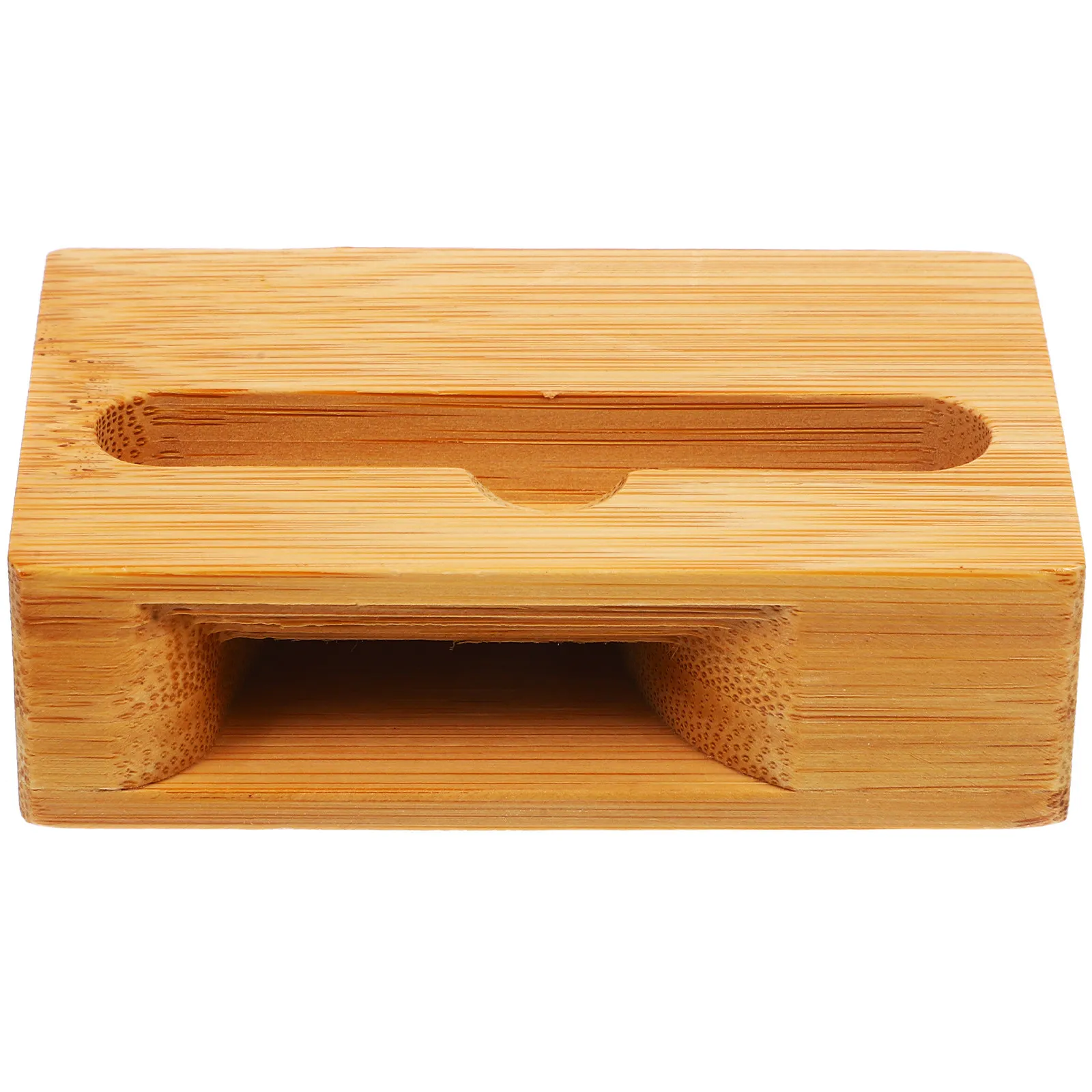 

Wood Cell Phone Stand with Amplifier Bamboo Phone Holder Desktop Sound Support