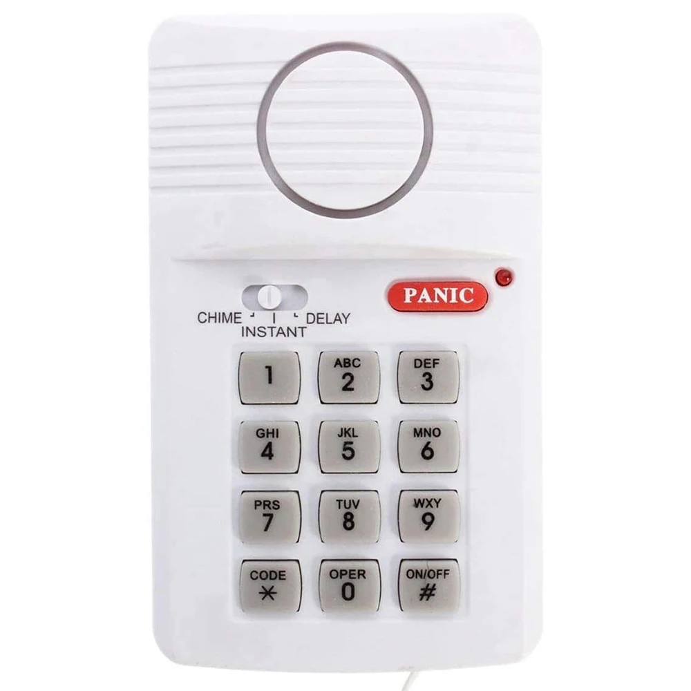 

Loud Wireless Door Alarm Security Pin Panic Keypad for Home Office Garage Shed