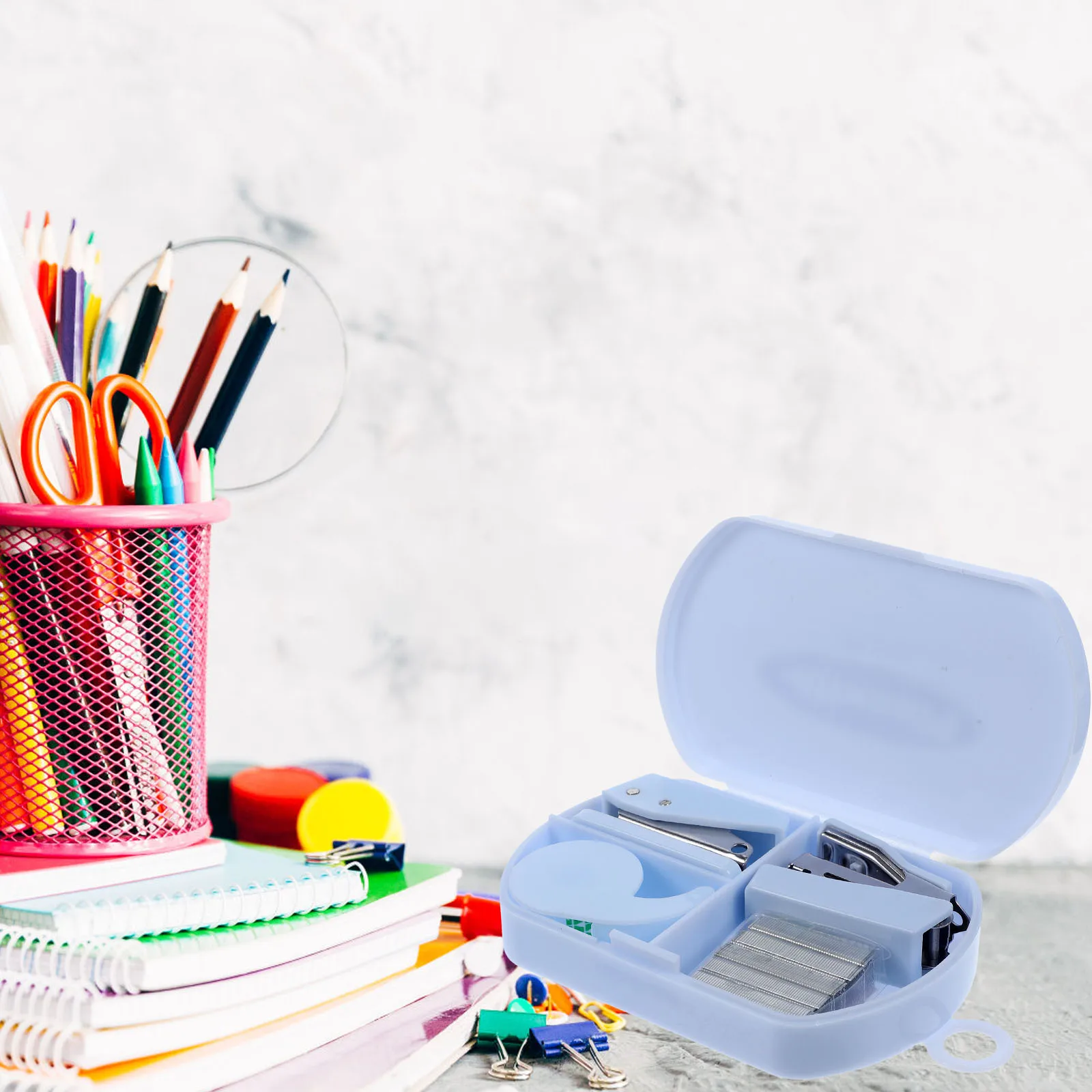 

Hand Tool Box Lightweight Scrapbook Tools Cute Tape Dispenser Mini Stapler Office Craft Abs