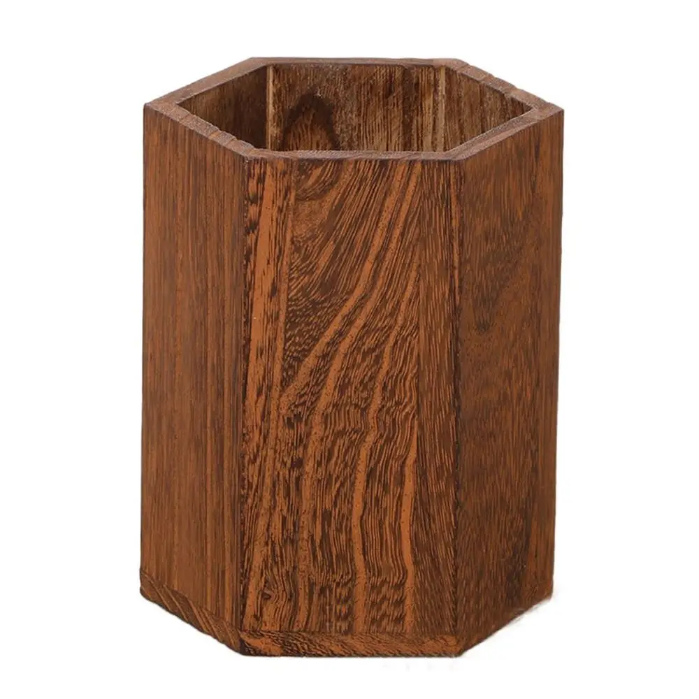 

Desktop Storage Wooden Pen Holders Multifunctional Large Capacity Pencil Organizer INS Style Wooden Desktop Organizer Pen Pencil