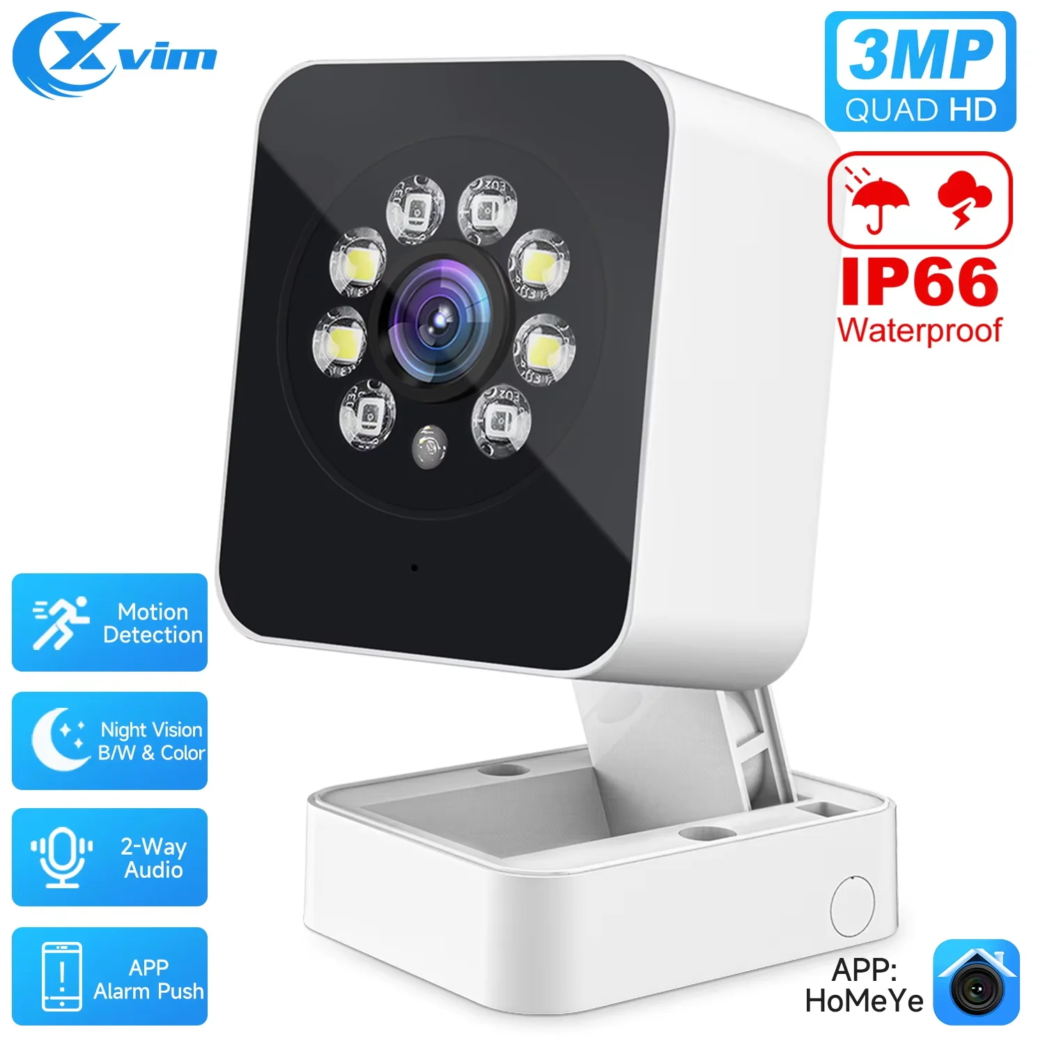 XVIM Baby Camera Monitor,Waterproof Monitoring, Home Security Automatic Alarm Monitoring High-definition Night Vision