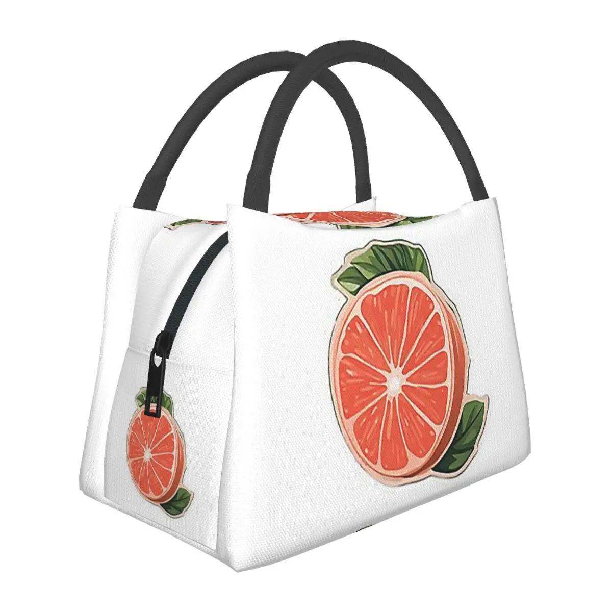 Red Grapefruit Lunch Bags Insulated Bento Box Leakproof Lunch Tote Picnic Bags Cooler Thermal Bag for Woman Children Travel