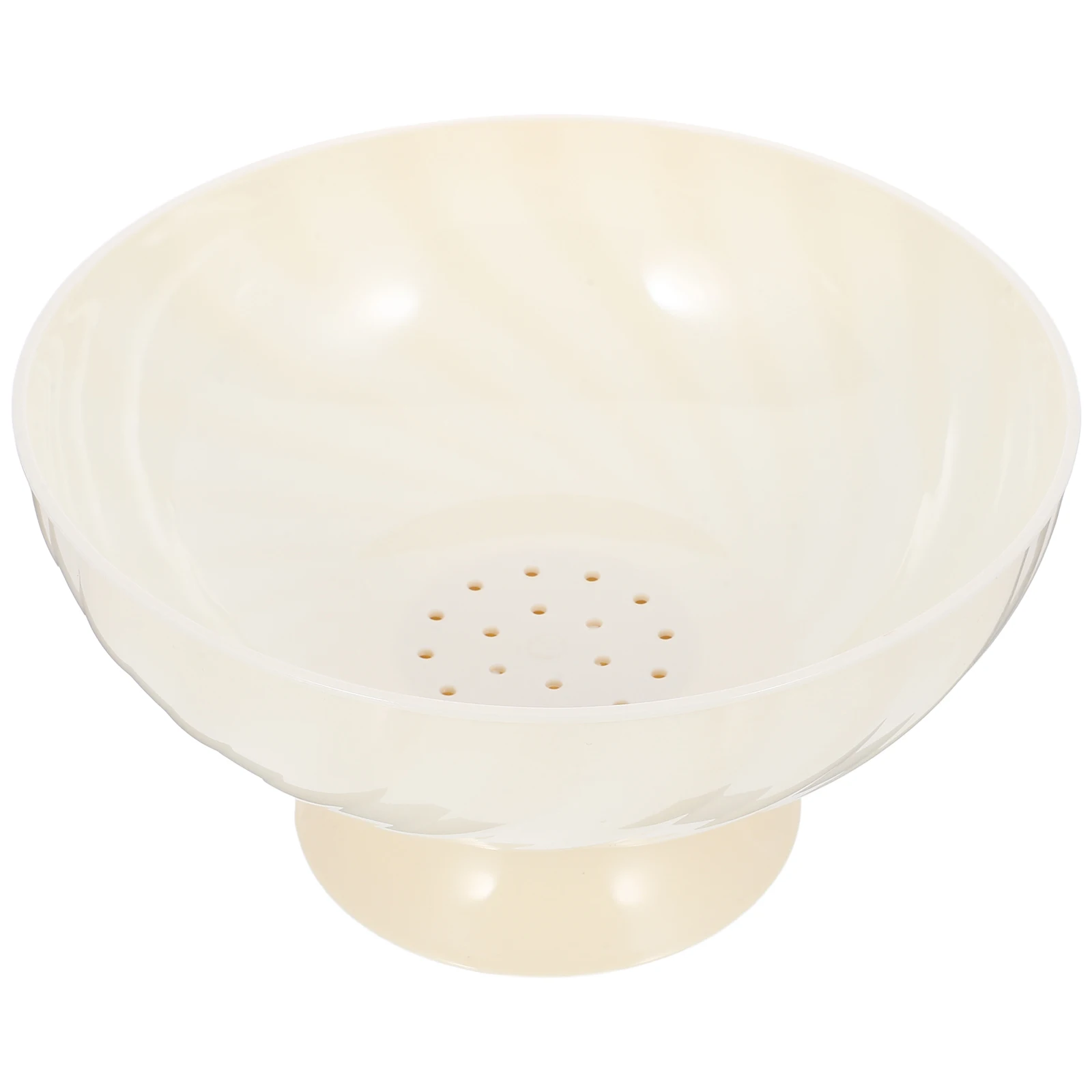 

Tray Footed Bowl Storage Draining Plastic Dessert Holder Based Plate Kitchen Bar Accessories Thickened Fruit Bowl Dry Fruit