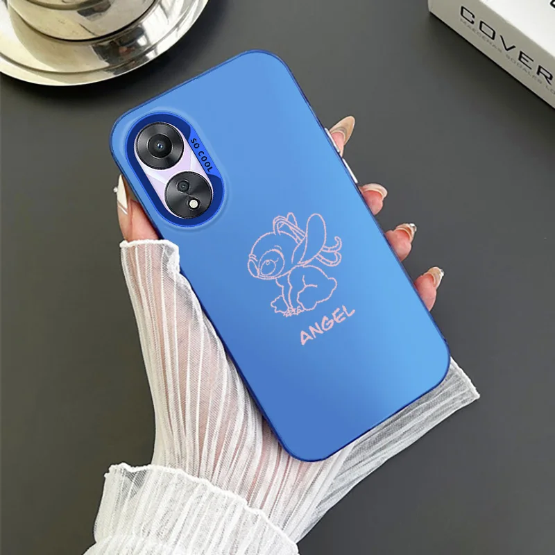 Disney Stitch Angel For OPPO A 31 37 38 55 57 58 74 76 78 94 98 Reno 6 7 8 Z T Pro Colorful Phone Case Soft Funda Silicone Cover