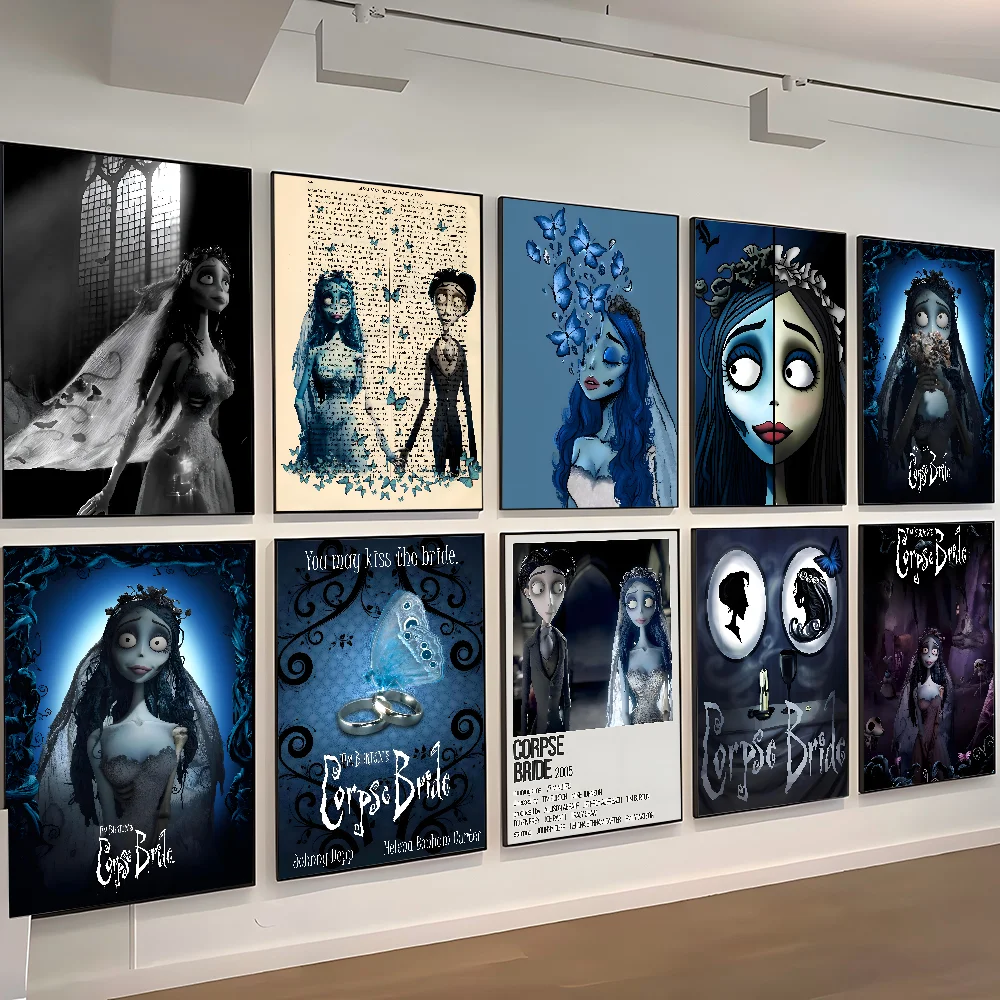 1 قطعة أنيمي C-Corpse العروس المشارك ذاتية اللصق الفن ورقة مقاومة للماء ملصق مقهى بار غرفة جدار ديكور