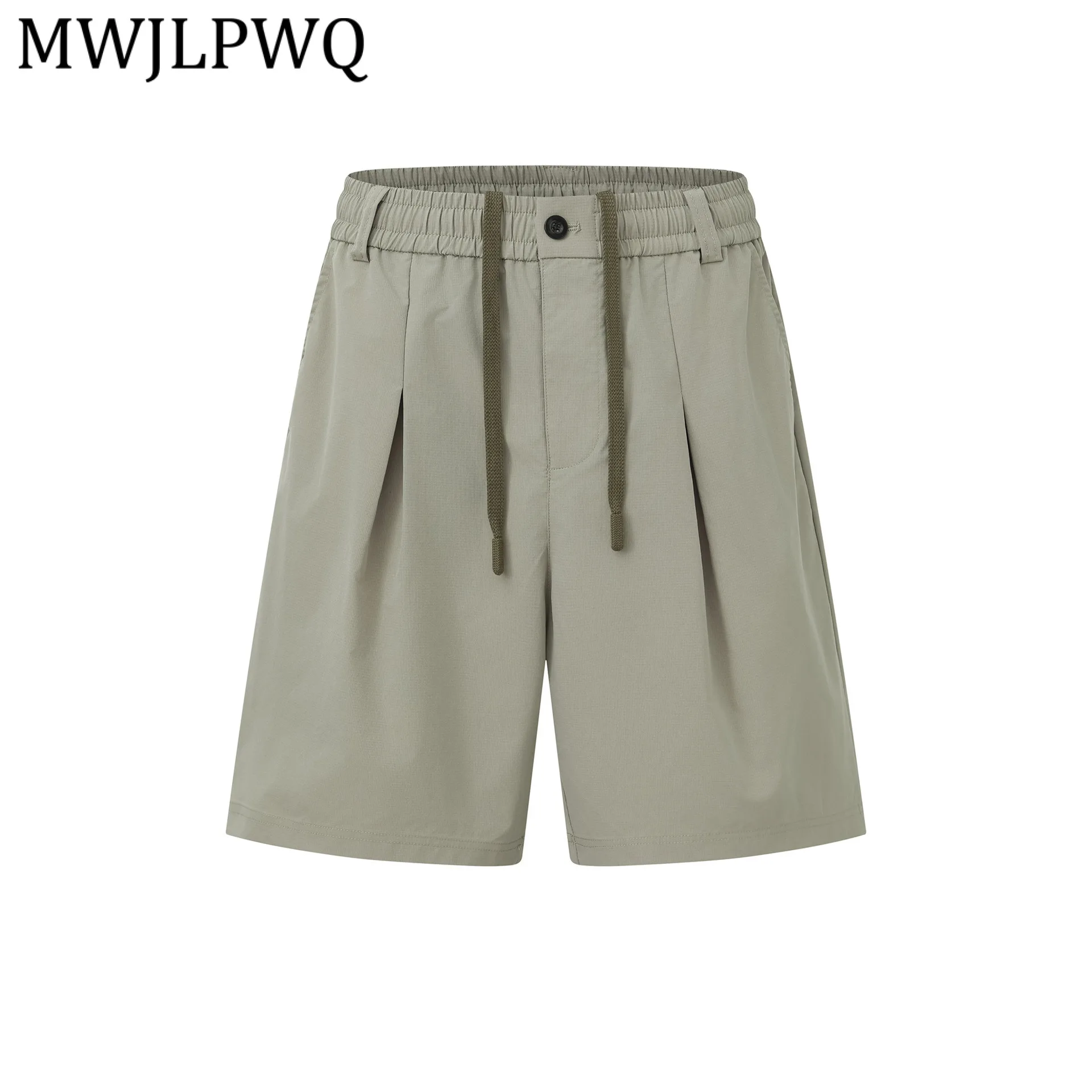 

MWJLPWQ Американские мужские шорты 2026 года в стиле ретро, простые, с завязками, однотонные, свободные, повседневные, летние брюки 14687