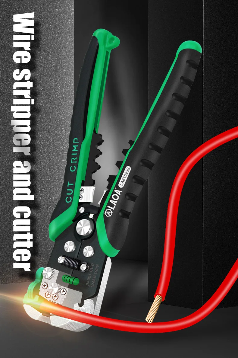 LAOA Automatische Abisolierzange, Cutter, Kabel, Terminal, Crimpen, Elektriker-Werkzeuge – Detail 3