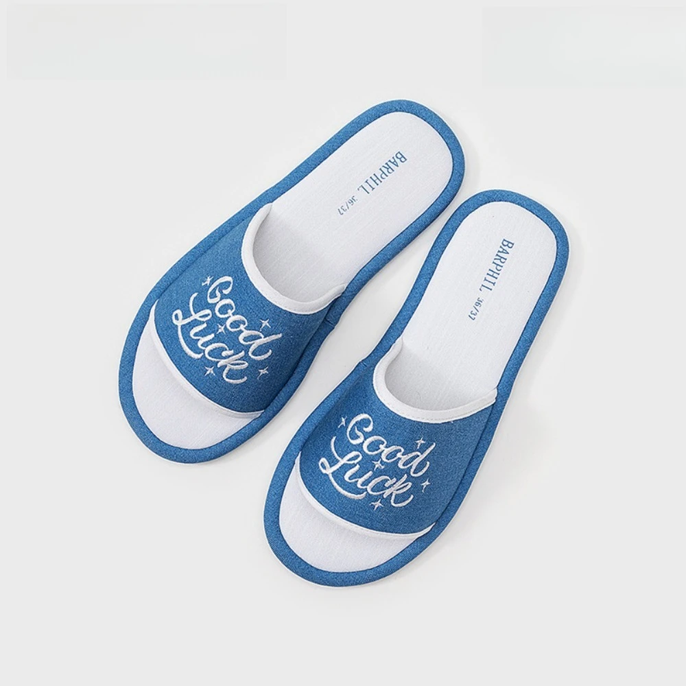 Good Luck Women's New Spring Summer Indoor Home Simple Versatile One-Strap Soft-Soled Slippers for Indoor Wear