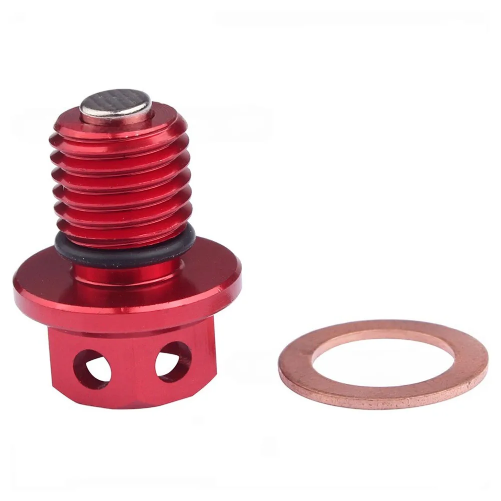 

Magnetic Oil Drain Bolt Screw for Motorcycle ATV Dirt Bike with Aluminum Construction and Pre Drilled Safety Wire