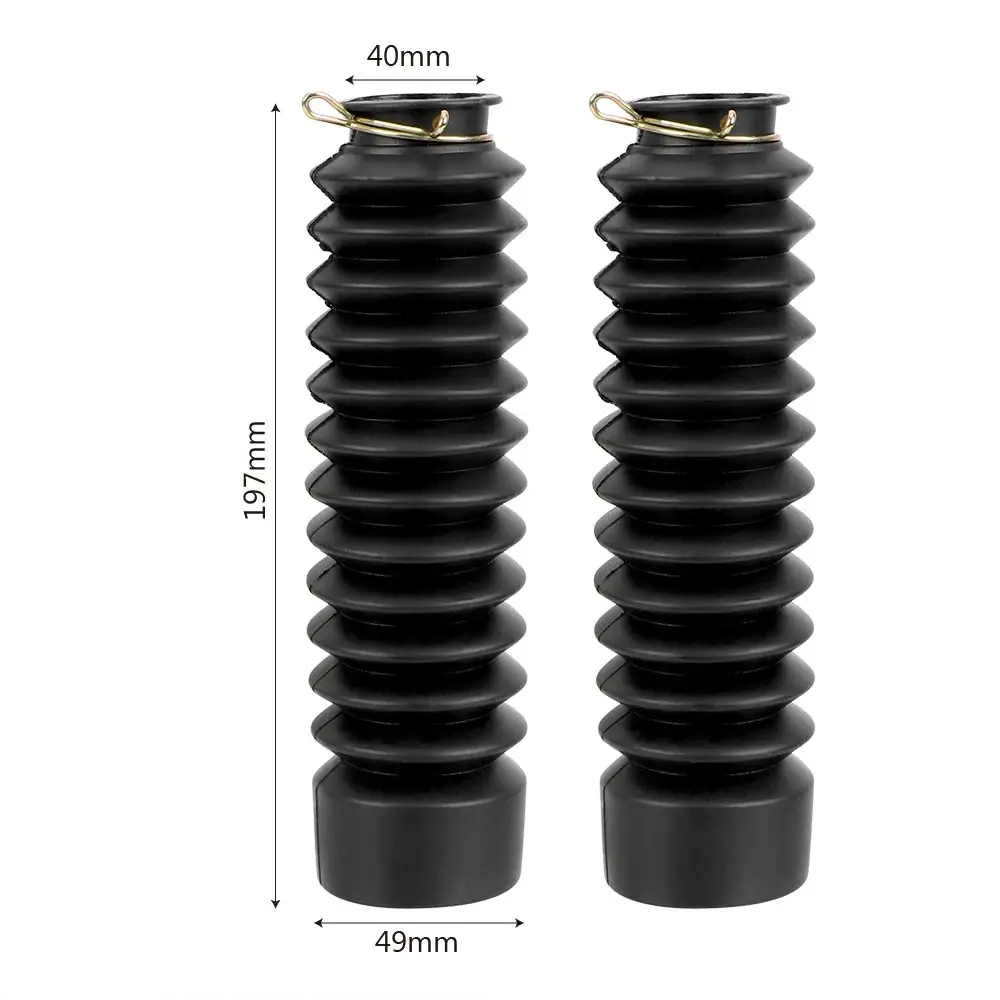 2ชิ้นอุปกรณ์เสริมรถจักรยานยนต์ตะเกียบหน้าตัวหน่วงการสั่นสะเทือนฝุ่นหุ้มยางรองเท้ากันกระแทกกันฝุ่น