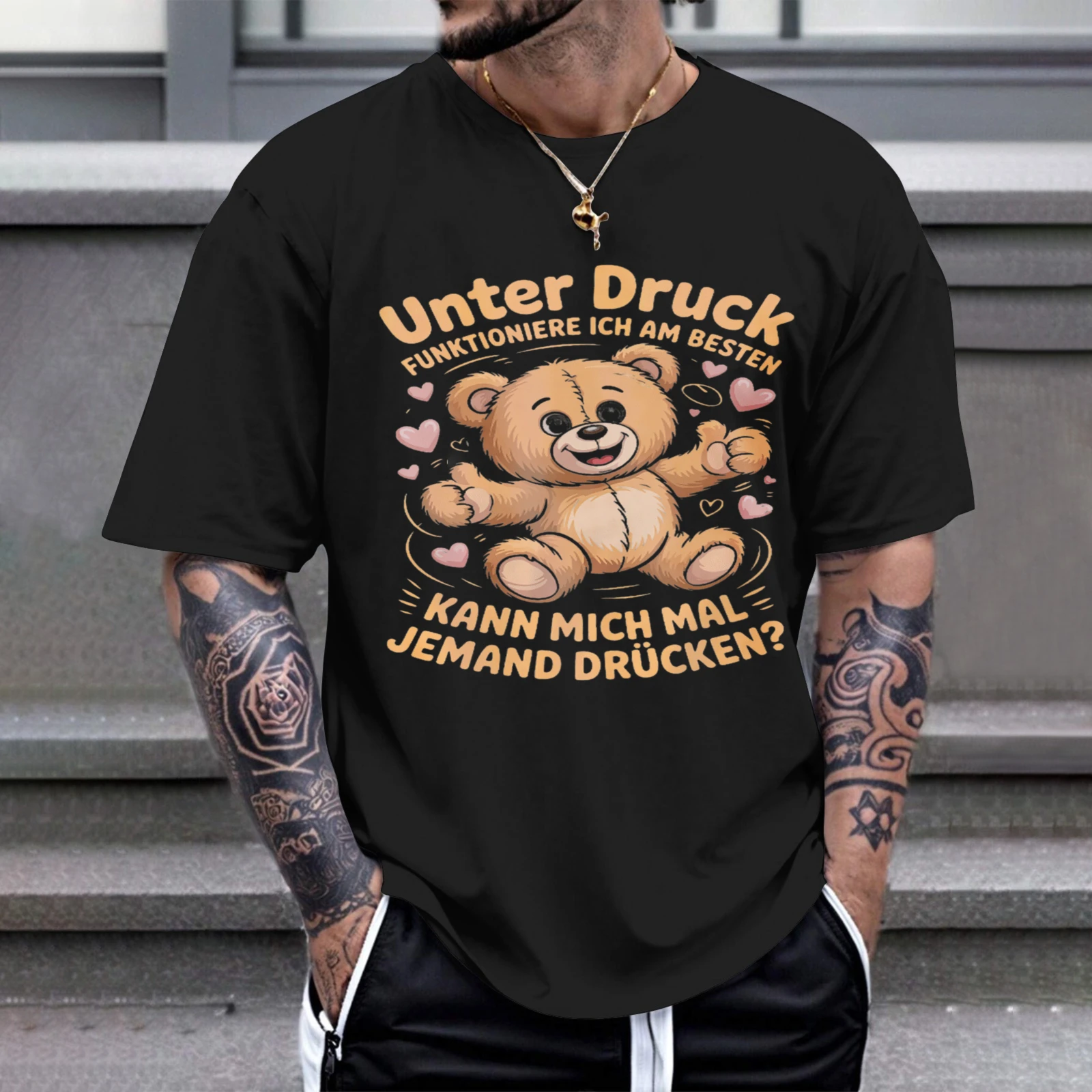 Herren-T-Shirt „Under Pressure I Function Best Can Someone Press Me“ – Perfekt für Freizeitkleidung, Partys und Karneval-Outfits