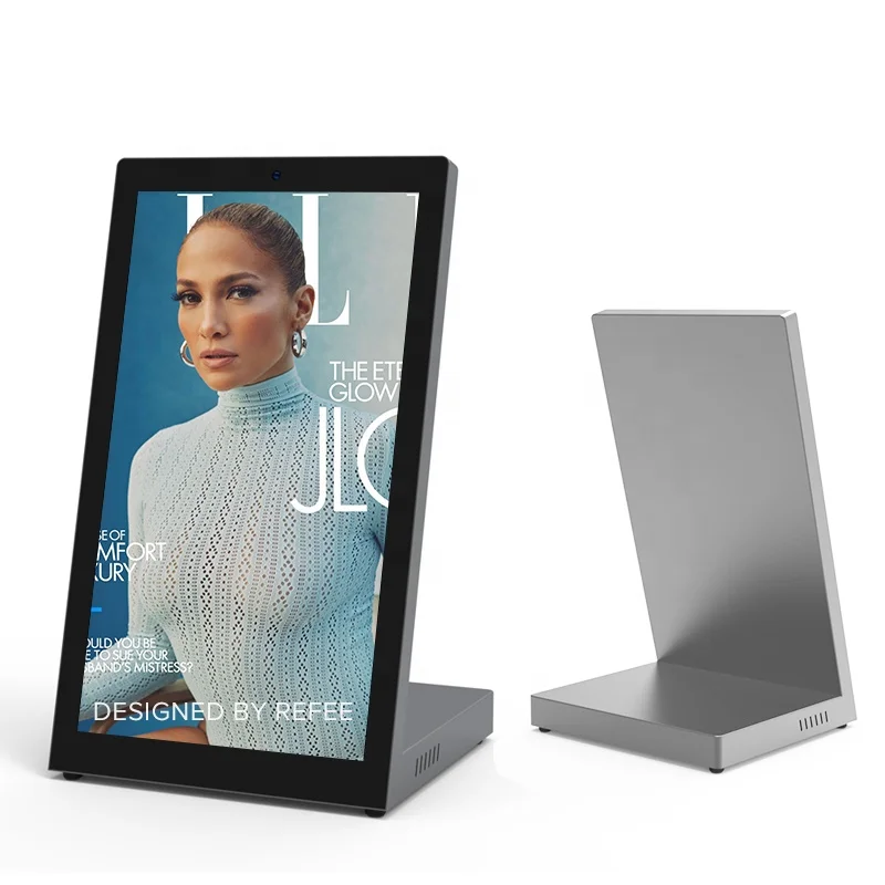 

Countertop Touch Screen LCD Display Stand Restaurant Menu Holder Quick Charging Table Menu Advertising 13.3inch 15.6inch