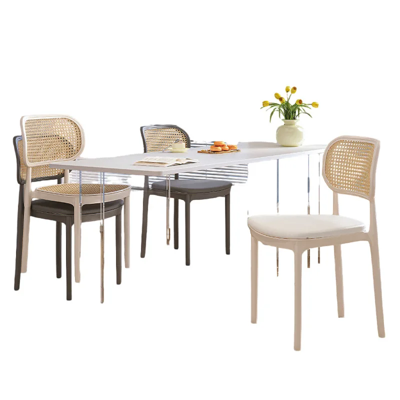 

Chair for home use, soft bag for dining, comfortable sitting, outdoor backrest, leisure chair, rattan, simple commercial