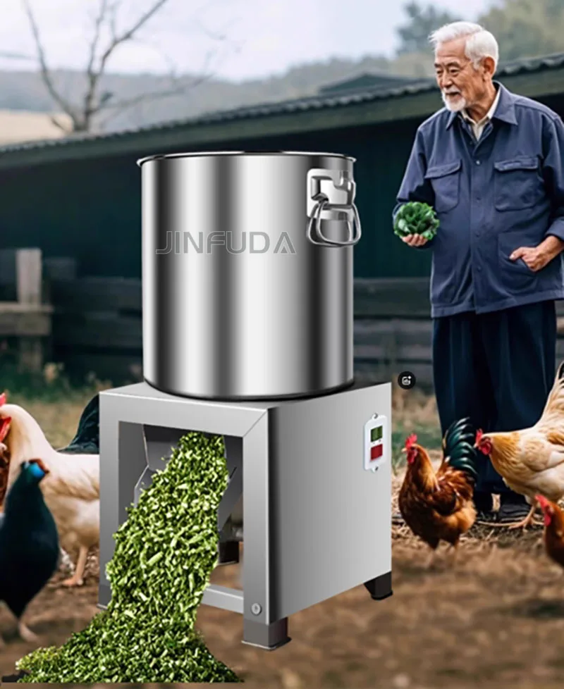 Stainless Steel Electric Vegetable Grinder Machine Feed Chopper for Poultry Farming Stainless Steel Cutter for Grass Leaves