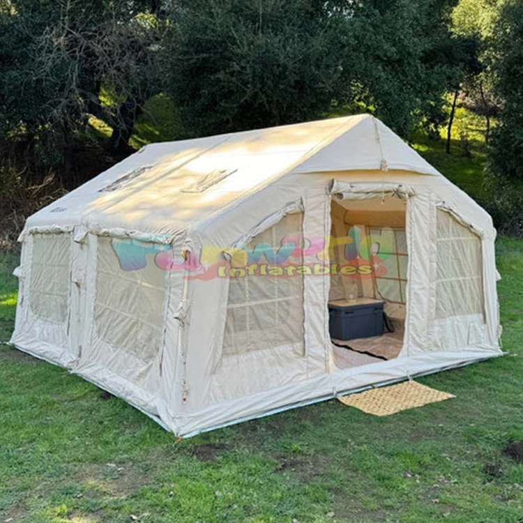

Waterproof Glamping Canvas Polyester air Family Person Inflatable House Outdoor Camping Tent Marquee