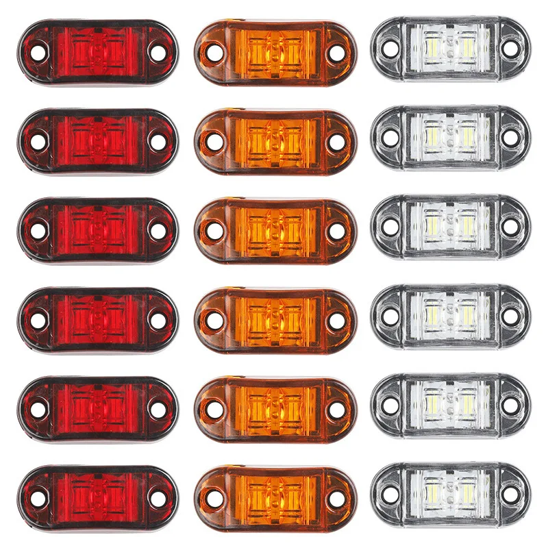 

Car Side Marker Trailer LED Lights 12V 24V Signal Lamp Waterproof Front Rear Clearance Indicator Trailer Lamp BUS Van Caravan x2