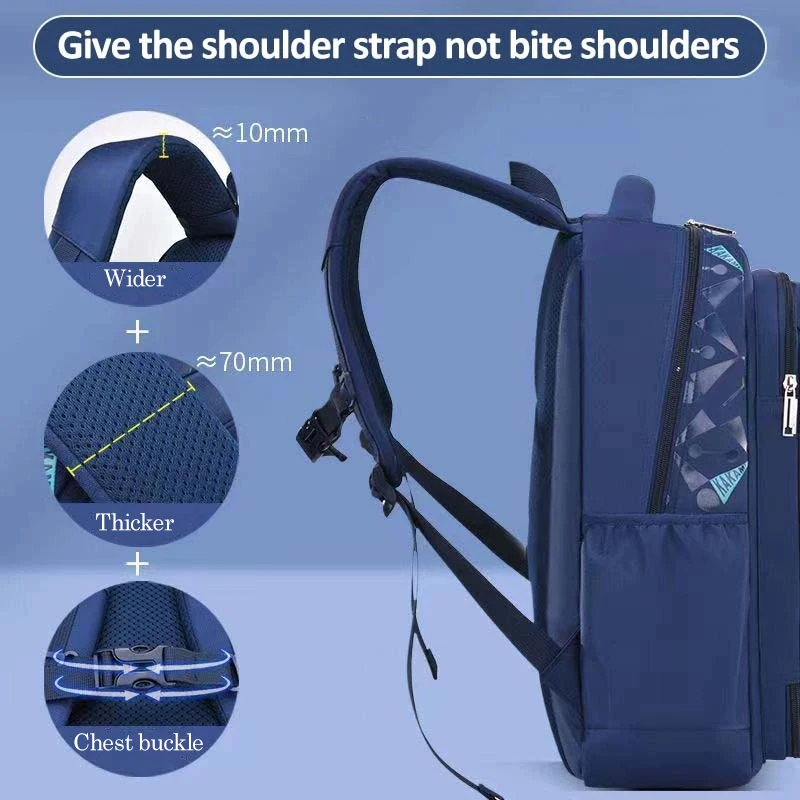 Backpack For Kids Elementary School Student Boys Schoolbag Grade 1-6 Lightweight Backpack Waterproof