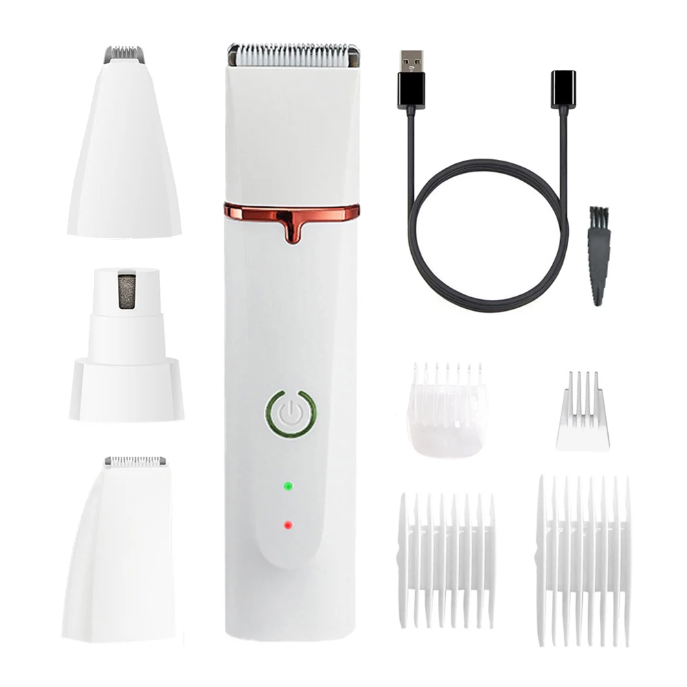

New Professional Silent Cat Dog Hair Trimmer Paws Nail Grinder Animal Foot Hair Cutter Remover USB Rechargeable Pet Grooming