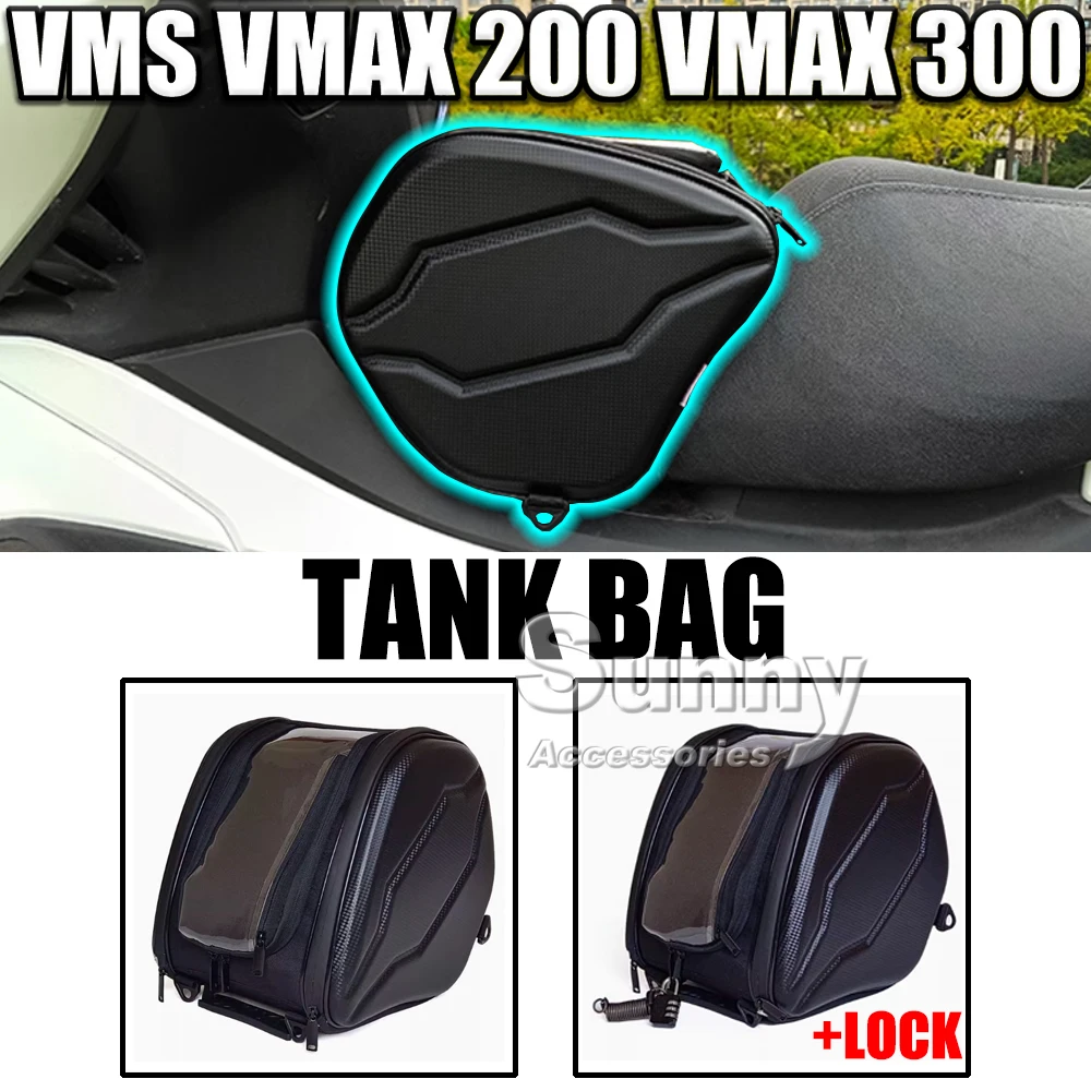 

For LONGJIA VMS VMAX 200 VMAX 300 Motorcycle Mid-tank Bag With Large Capacity For Storing Mobile Phones And Anti-fall Bag