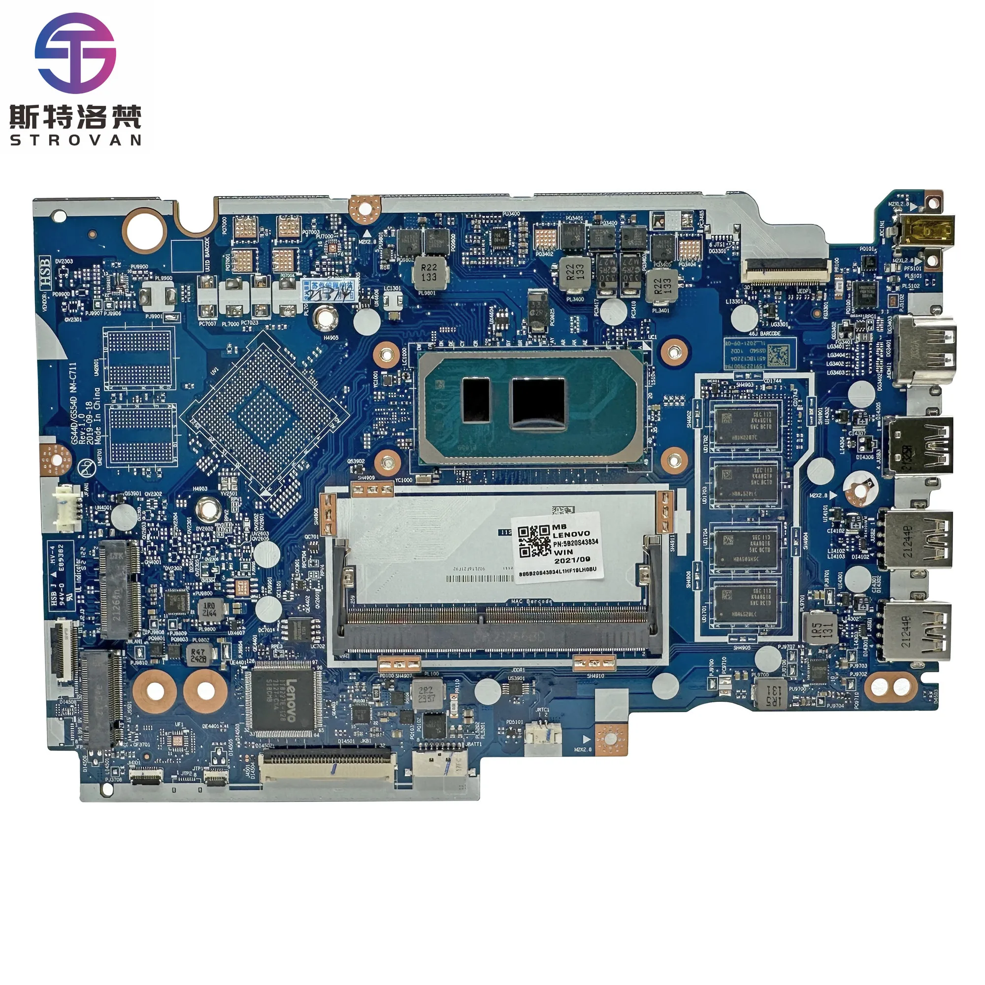 

For Lenovo S145-15IIL V15-IIL Laptop Motherboard NM-C711 CPU I7-1065G7 DDR4 UMA 4G Chipset ed New Product