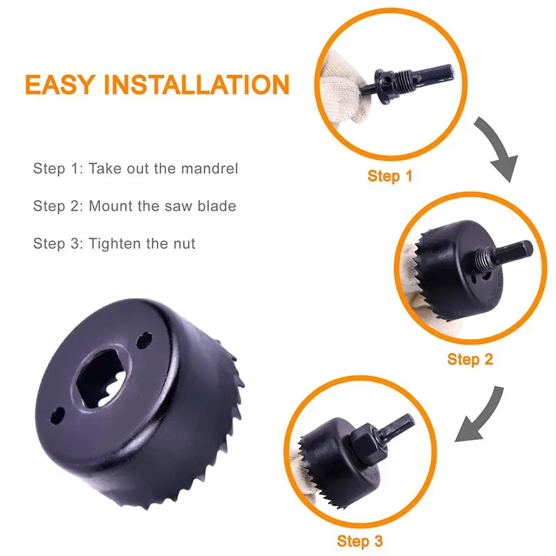 5 Stuks 31-52Mm Houtbewerkingsopener Gat Zaagbit Snijgereedschap Set Met Ronde Zaag Voor Gipsplaat/Houtopening