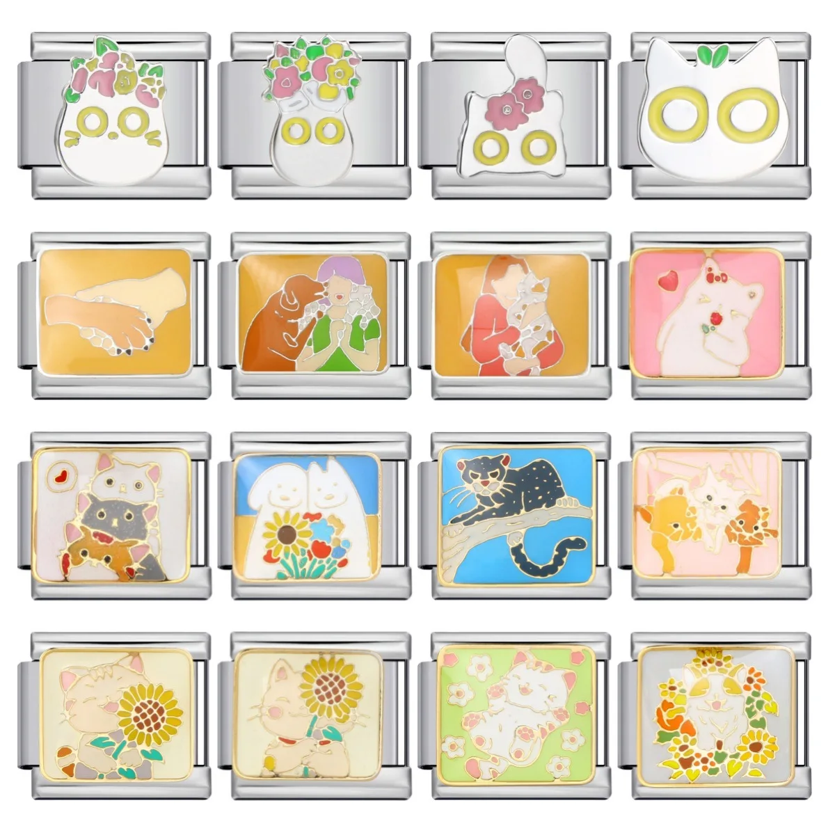 

Pet Elements Italian Modular Bracelet DIY Stretch Stitching Stainless Steel Bracelet