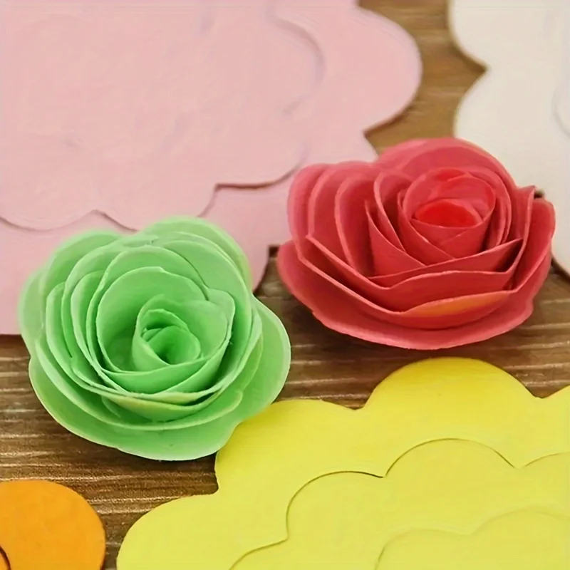 100 pezzi (grande dimensioni 50 pezzi di piccole dimensioni 50 pezzi) adesivi di carta rosa colore misto origami carta artigianale fai da te carta da regalo carta velina