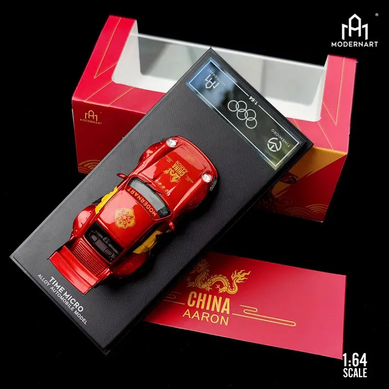 Mini TimeMicro 1/64 RWB993 China Yanlongyu simulation model display collection Animation alloy car