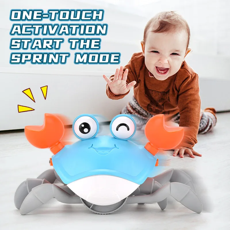 الأطفال الكهربائية الاستشعار الهروب الزحف السلطعون تجنب عقبة بنين بنات إيماءات اليد تضيء السلطعون الموسيقية ألعاب تعليمية