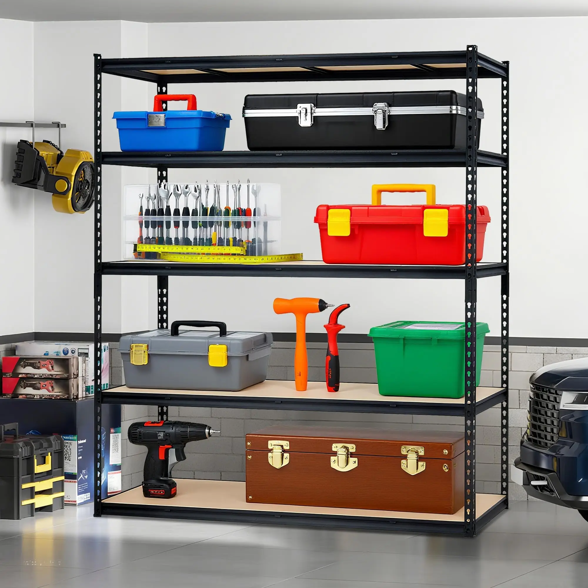 Heavy Duty Garage Shelving Unit, 60 in L x 24 in D x 72 in H